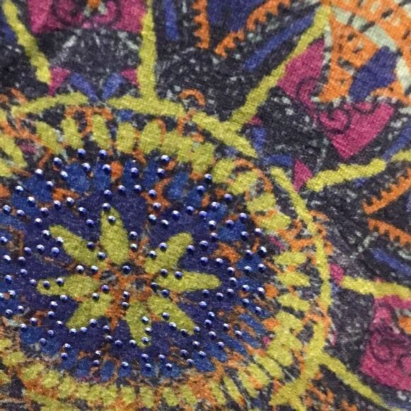 Blouse, sunflower sequin Hippy style By Latitude 10 size XL  - Picture 6 of 7